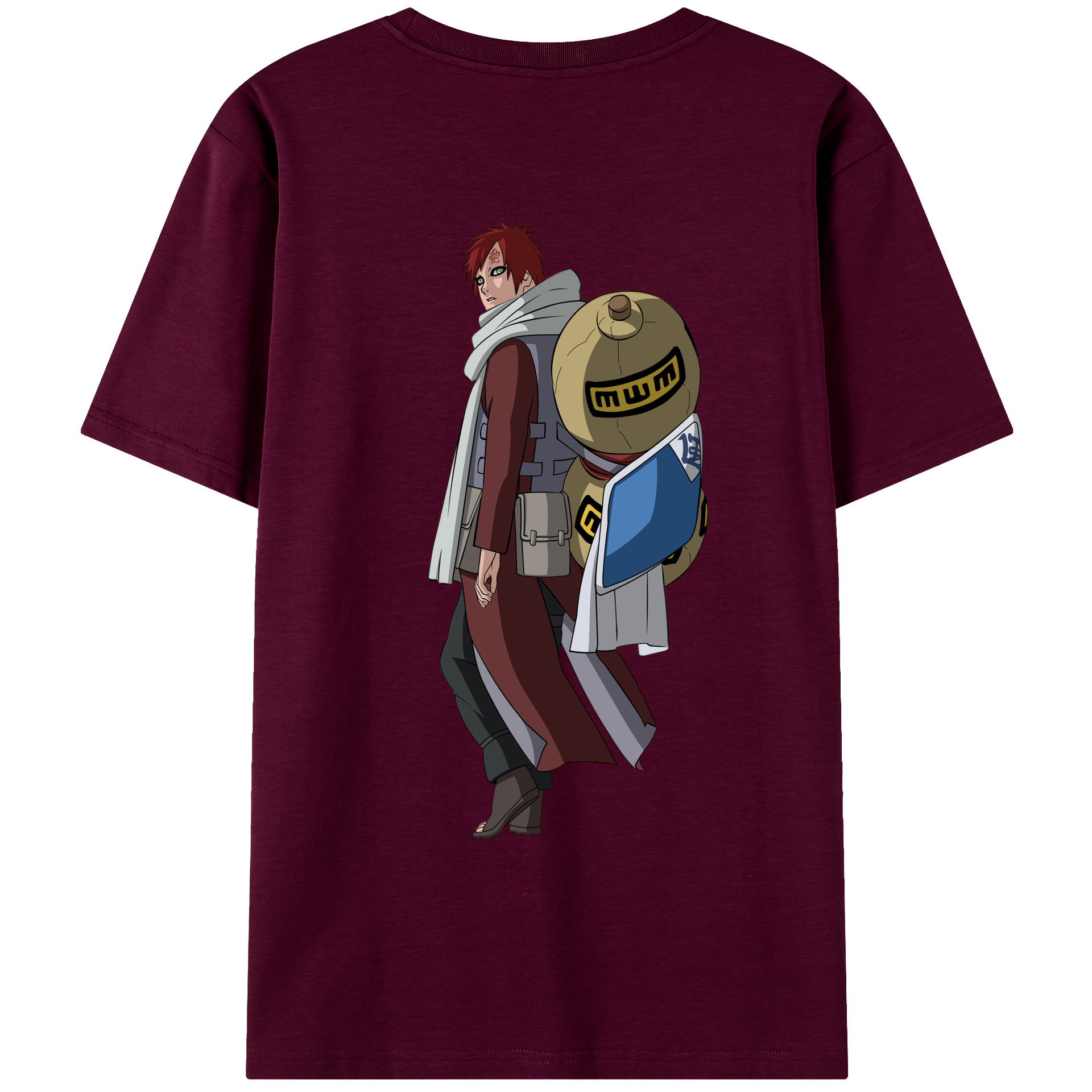 （画像用） NARUTO -ナルト- ガアラ Gaara レディース半袖Tシャツ(バックプリント)